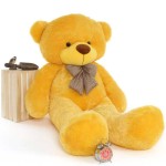 5 Feet Yellow Teddy Bear with a Bow